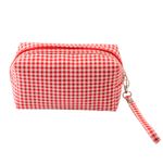 Necessaire_Xadrez_Poliéster_Sortida_18x7x10cm_Ref.CB4646_Platina