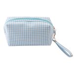 Necessaire_Xadrez_Poliéster_Sortida_18x7x10cm_Ref.CB4646_Platina