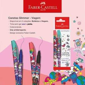 Canetas Esferográficas Glimmer Viagem Semi-gel 1.0mm 2 Unidades ESPPC102 - Faber Castell