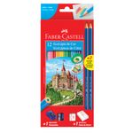 Kit_Lapis_de_Cor_Ecolapis_12_Cores_+_1_Apontador_+_1_Borracha_+_2_Lápis_Grafite_Ref.1201122N_Faber_Castell