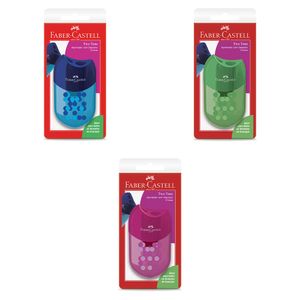 Apontador Two Tone com Depósito 2 Furos Sortido SMTWOTONEAPT - Faber Castell