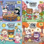 Livro_de_Colorir_Capa_Dura_Cute_&_Relax_Seasons_Sortido_46_Folhas_Ref.396796_Tilibra