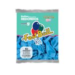 Balão_Liso_9_Polegadas_Azul_Candy_50_Unidades_Ref.314_Festball