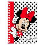 Caderno_Universitário_Minnie_Poá_10_Matérias_Capa_Dura_Preto_E_Branco_160_Páginas_Ref.707010203_Culturama