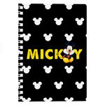 Caderno_Universitário_Mickey_Orelhas_10_Matérias_Capa_Dura_Preto_E_Branco_160_Páginas_Ref.707010216_Culturama