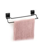 Porta_Toalha_de_Banho_Aço/plástico_Duplo_Black_Sucção_Quadrada_Ref.2654_Arthi