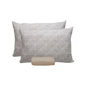 Jogo Cama King Doce Vida 70% Algodão Estampa San Carlos Bege Caqui 3 Peças 0310311SCL - Portallar