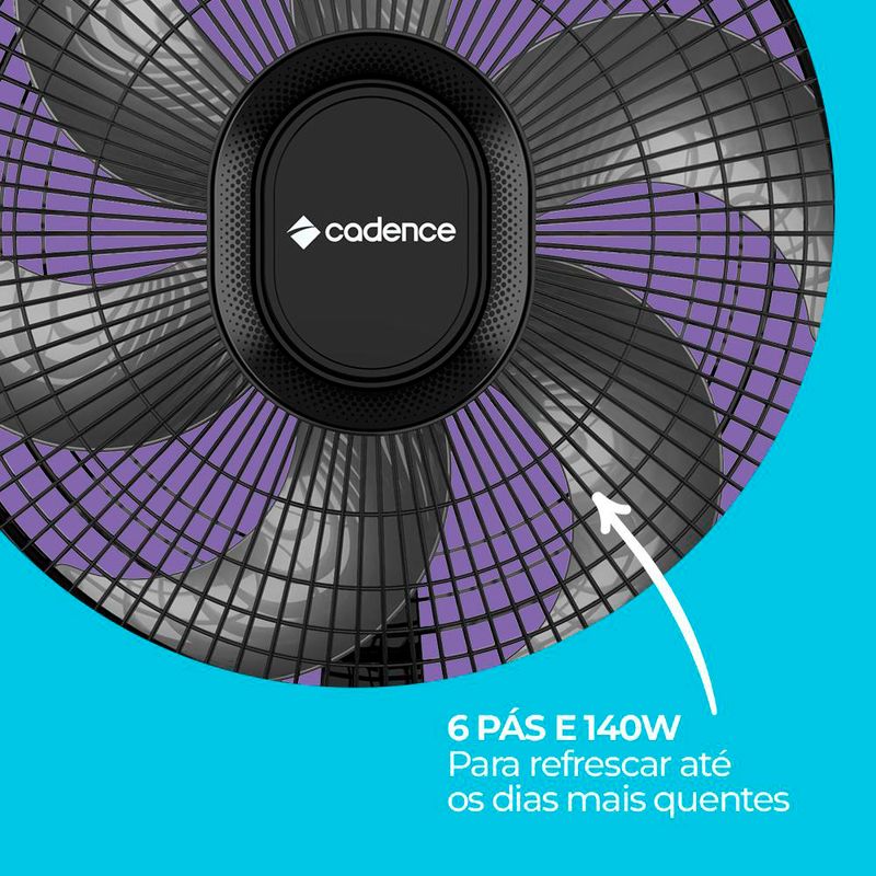 Ventilador_de_Mesa_Fresh_Turbo_Polipropileno_6_Pás_Preto/cinza_127v_140w_45cm_Ref.VTR410127_Cadence