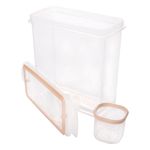 Pote_Trava_Mais_Com_Dispenser_Para_Direcionar_E_Dosar_Plástico_Bege_Madeira_3_Litros_Ref.18068_Plasútil