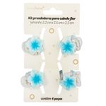 Kit_4_Mini_Presilhas_Flor_Sortidas_Plástico_2,2x2,5x2,5cm_Ref.LM4242_honeyhome