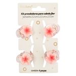 Kit_4_Mini_Presilhas_Flor_Sortidas_Plástico_2,2x2,5x2,5cm_Ref.LM4242_honeyhome