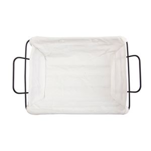 Cesta Mesa Multiúso Bela Casa Ferro Alças Revestido 31x24x10,5cm LM3522BEL - honeyhome