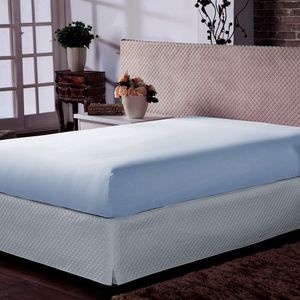 Lençol Casal Doce Vida Liso Azul Mar 30cm 0020958AZM - Portallar