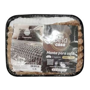 Manta Sofá 3 Lugares Bela Casa Sortida Poliéster 240x90cm - HoneyHome