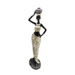 Estatueta_Africana_Sortida_Resina_7,5x8x30cm_Ref.LM3708_honeyhome