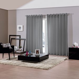Cortina Duplex Bellini Cinza Escuro 420x250cm Ref.601011216001011178 Bella Janela