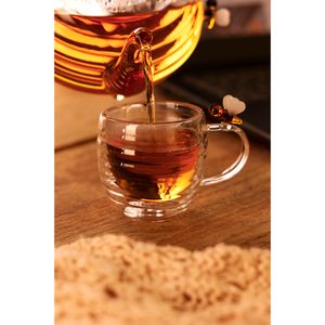 Conjunto 2 Xícaras de Café Lovely Bee Vidro Borossilicato 80ml 220844 - Lyor