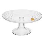 Prato_Para_Bolo_Com_Pé_Little_Bee_Cristal_19x10cm_Ref.221499_Lyor