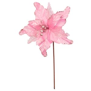 Flor Artificial Decorativa Rosé Natal 22x10x23cm LM3412NTL - honeyhome