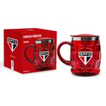 Caneca_Plástica_Master_Com_Tampa_450ml_Times_São_Paulo_Vermelha_Acabamento_Interno_Inox_Ref.14799_Brasfoot