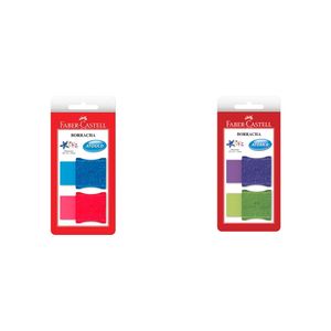 Borracha de Vinil Glitz Cartela com 2 Peças Sortido SM7024GLI - Faber-Castell