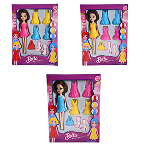 Boneca Troca Roupa Plástico Sortida LJM159 - honeyhome