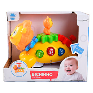 Baby Leãozinho Dinâmico E Sonoro Plástico Amarelo LM2174 - honeyhome