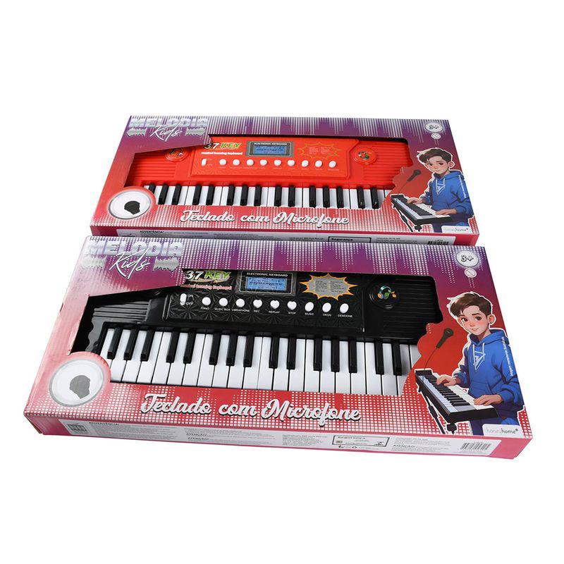 Teclado Com Microfone Melodia Kids Plástico Sortido LJM153
