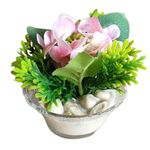 Mini_Vaso_Bowl_Vidro_com_Flor_ou_Planta_Artificial_Sortida_Ref.DF224_Dila_Flores