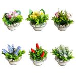 Mini_Vaso_Bowl_Vidro_com_Flor_ou_Planta_Artificial_Sortida_Ref.DF224_Dila_Flores