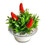 Mini_Vaso_Bowl_Vidro_com_Flor_ou_Planta_Artificial_Sortida_Ref.DF224_Dila_Flores