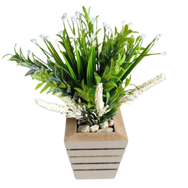 Vaso_Mdf_com_Flor_do_Campo_Artificial_Sortida_Ref.DF225_Dila_Flores