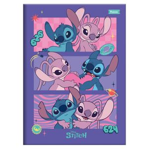 Caderno Brochura 1/4 Capa Dura Stitch Sortido 80 Folhas 4065661 - Foroni