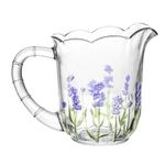 Conjunto_Jarra_1,3l_Com_6_Taças_240ml_Hand_Painting_Cristal_Ecológico_Flores_Lavanda_Ref.221612_Lyor
