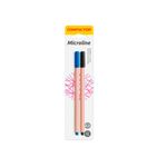 Caneta_Fineliner_Microline_0.4Mm_com_01_Azul_e_01_Preta_-_Compactor