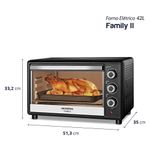 Forno_Elétrico_Family_II_42_Litros_Preto_1600w_127v_Ref.552901_Mondial