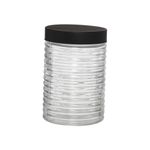 Pote_Para_Mantimento_Fontana_Vidro_Tampa_Preta_1,2l_Ref.POTE210_Hauskraft
