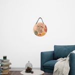 Placa_Decorativa_Redonda_Seja_Positivo_Mdf_Com_Alça_Em_Corino_Ref.JPL2265_Nsw_Decor