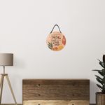 Placa_Decorativa_Redonda_Seja_Positivo_Mdf_Com_Alça_Em_Corino_Ref.JPL2265_Nsw_Decor