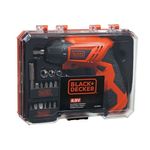 Parafusadeira_A_Bateria_1/4"_(6,35mm)_4.8v_Com_Led_15_Acessórios_E_Estojo_Ref.KC4815KBR_Black_&_Decker