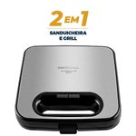Sanduicheira/_Grill_Elétrico_Bgr16_2_Em_1_Redstone_Preta/inox_750w_220v_Ref.66702194_Britania