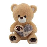 Urso_Pelúcia_Coração_Love_You_Xadrez_Sortido_35cm_Ref.265_For_Kids