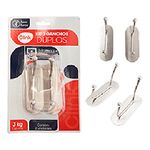 Kit_2_Ganchos_Duplos_Aço_Inox_3x5x8,5cm_Ref.CK7969_Clink