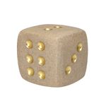 Dado_Decorativo_Resina_Areia_E_Dourado_12,5x12,5cm_Ref.239315_Espressione