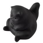 Escultura_Gato_Em_Resina_Preto_6,8x8x6cm_Ref.CB3259_Moment