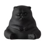 Escultura_Gato_Em_Resina_Preto_6,8x8x6cm_Ref.CB3259_Moment
