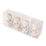 Kit_Com_4_Esculturas_Anjo_Resina_Branco_4,5x2,5x5,5cm_Ref.CB3556_Moment