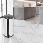 Lixeira_Com_Pedal_Aço_Inox_Tampa_Polipropileno_Cinza_20_Litros_Ref.3479_Viel