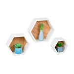 Kit_3_Nichos_Hexagonal_Decorativos_Mosaico_Branco_Ref.KITHEXMOSAICOBR_Multivisão