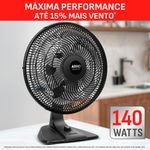 Ventilador_de_Mesa_Essential_40cm_6_Pás_Preto_140w_220v_Ref.2720019413_Arno